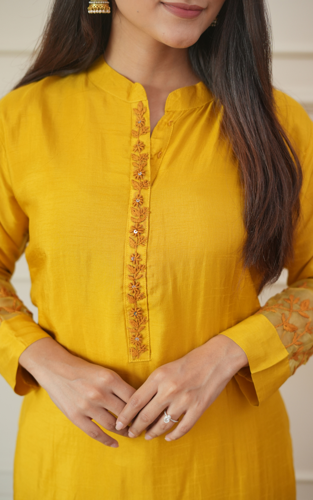 Sunshine Yellow Dola Silk 3-Piece Suit