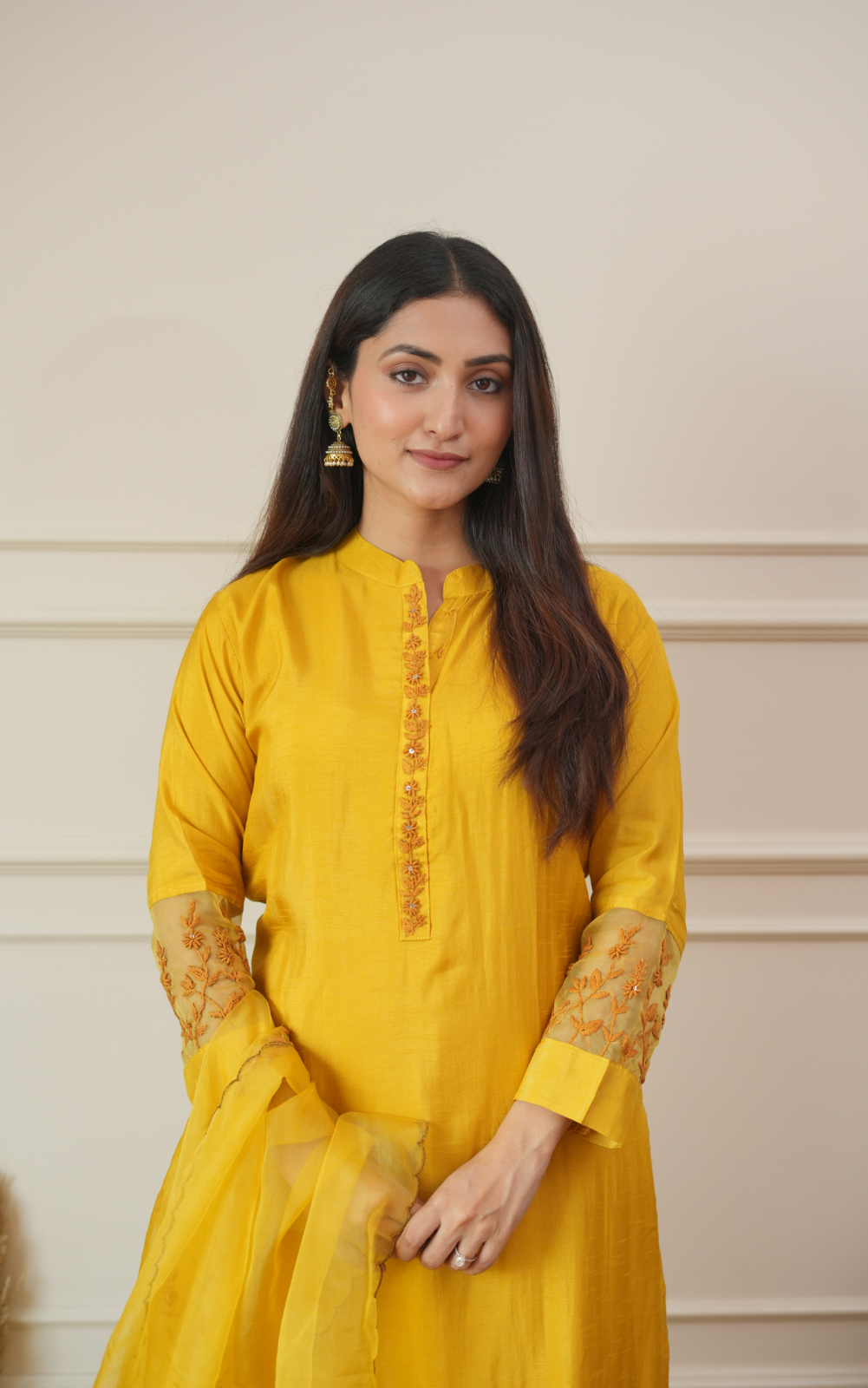 Sunshine Yellow Dola Silk 3-Piece Suit